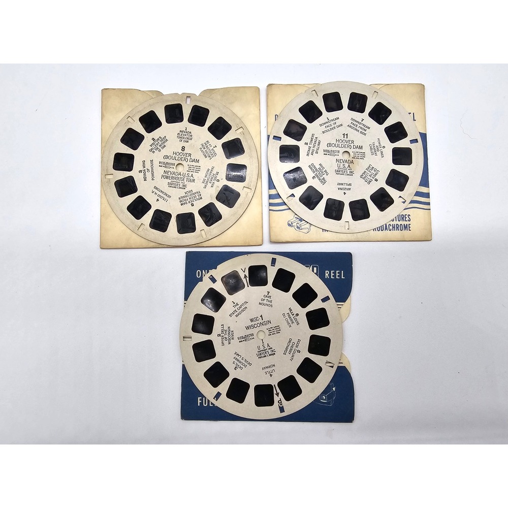 VTG GAF Viewmaster & 19 Reels: Cities, Nat'l Parks, WWII, Jerusalem & More - Picture 5 of 11